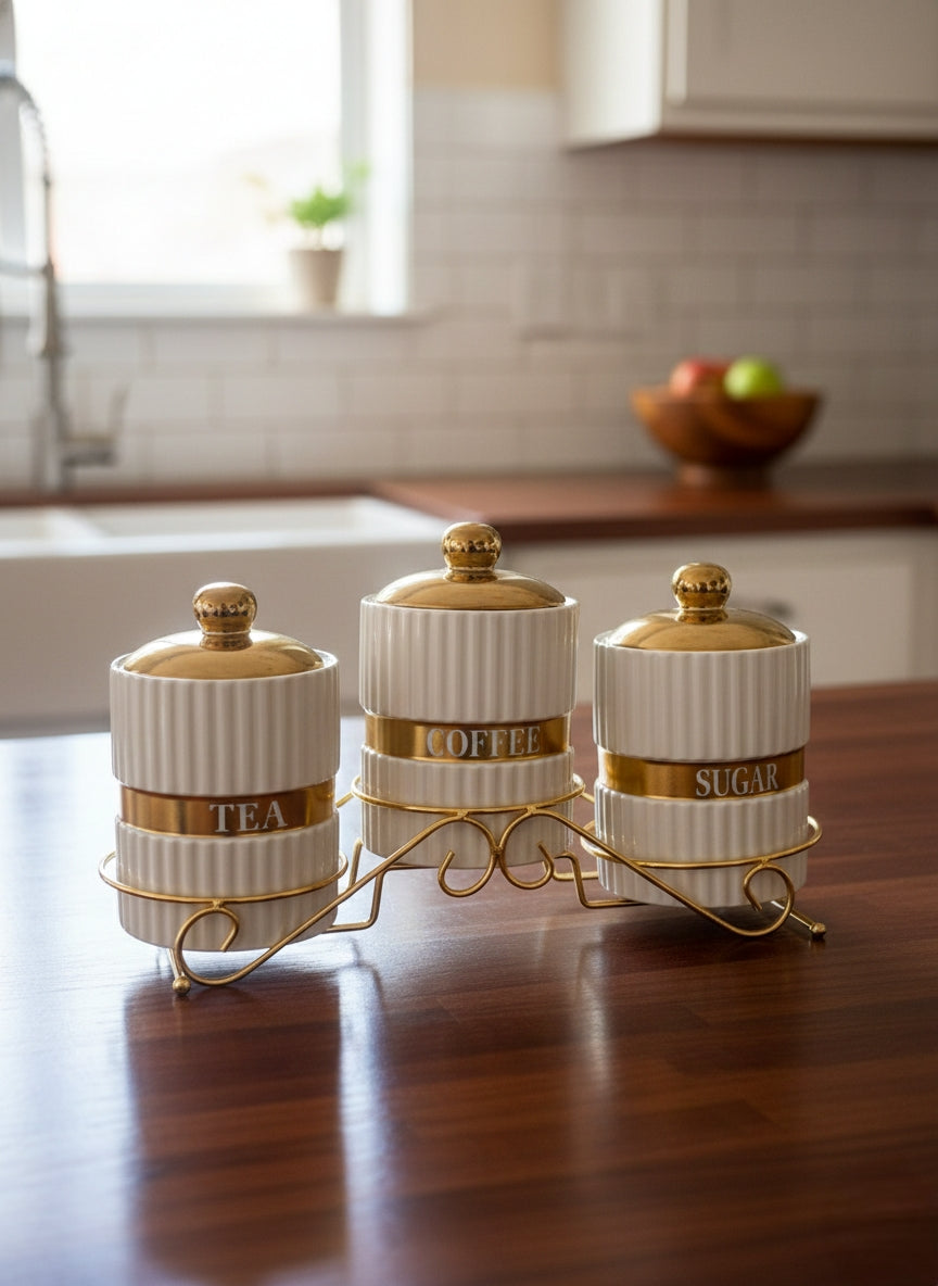 Gold oblong serving platters with gold line detailing, set of six.