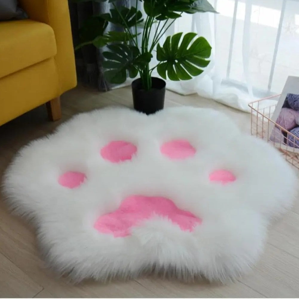 Cute Cat Paw Pattern Soft Plush Carpet