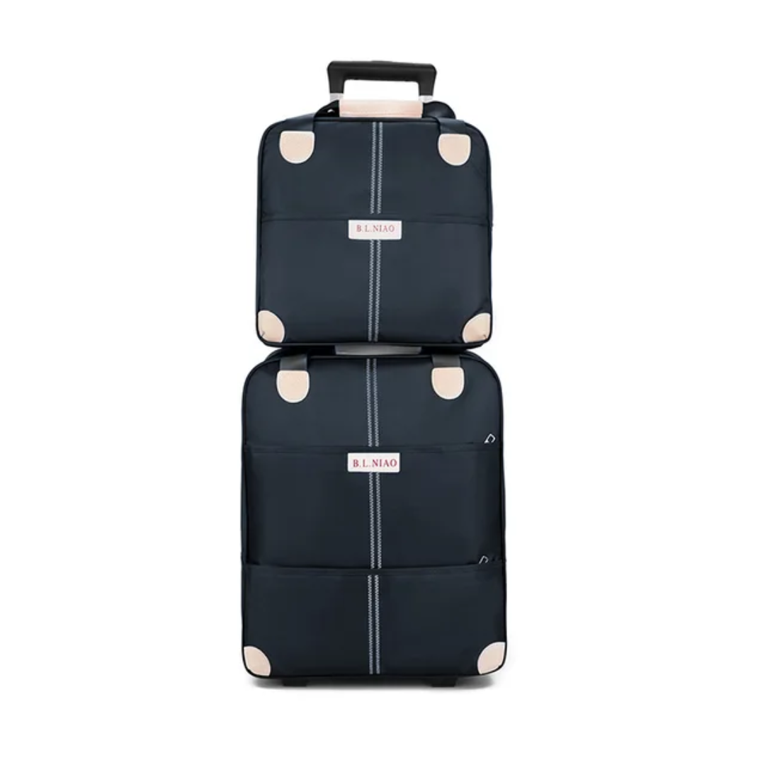 2 in 1 Trolley Travel Bag Set