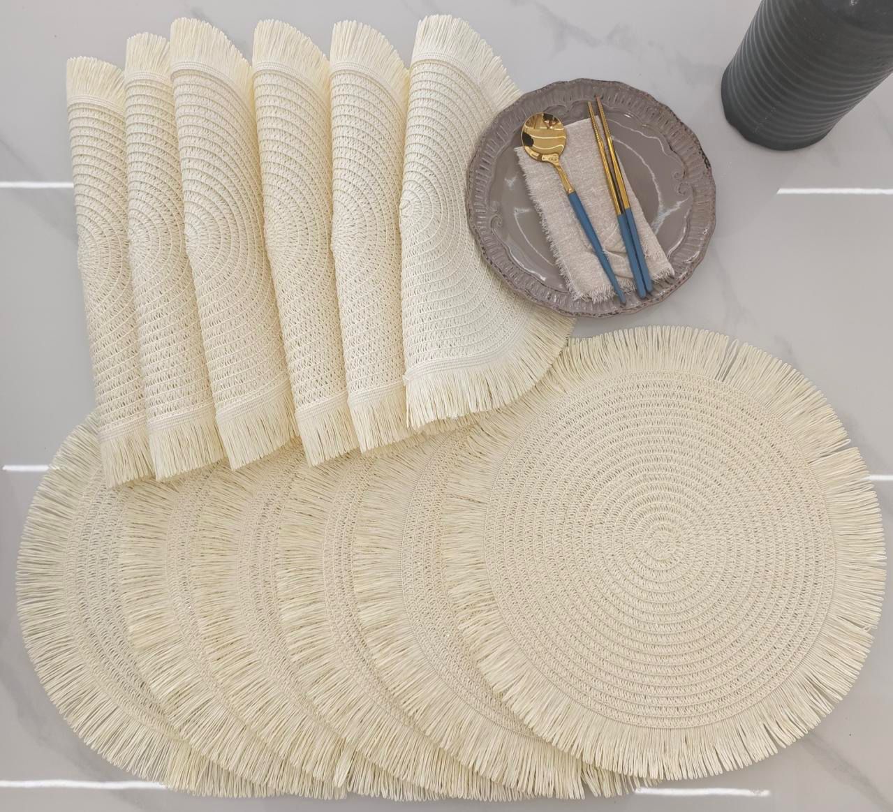 Woven Round Rattan Table Mats