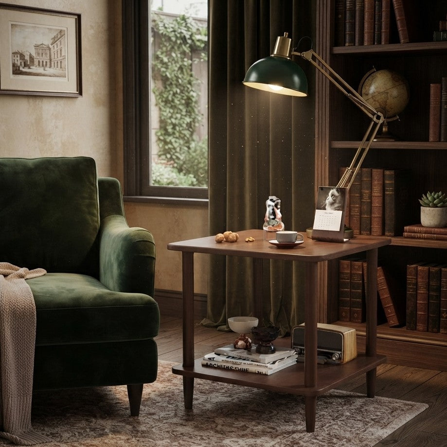 Double Layer Square Coffee and Side Table
