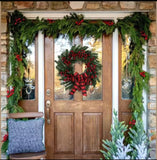 Christmas Red Wreath Front Door Hanging Decoration