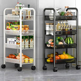 4-Layer Multifunctional Mesh Storage Trolley
