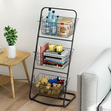 Metallic Mesh 3-Layer Storage Rack