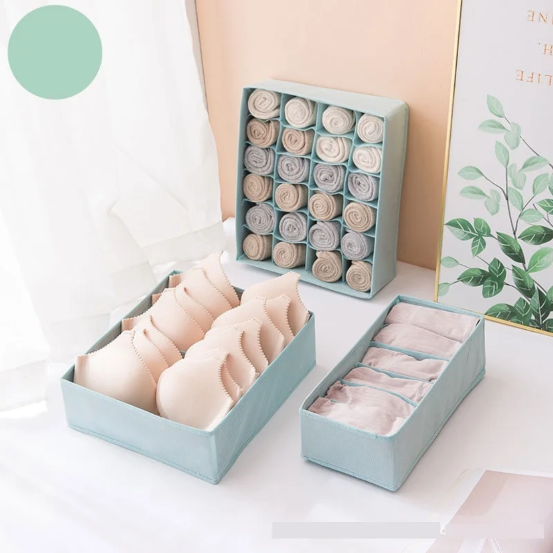 3Pcs Foldable Wardrobe Storage Boxes
