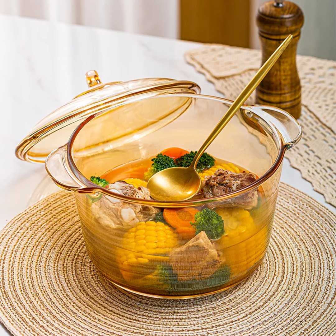 Borosilicate Glass Serving Pot