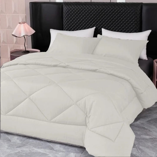 Striped cotton duvet set with bedsheet and pillowcases.