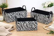 3-Piece Stylish Print Storage Basket Set