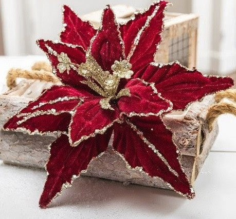 Artificial Red Christmas Flower Pendant