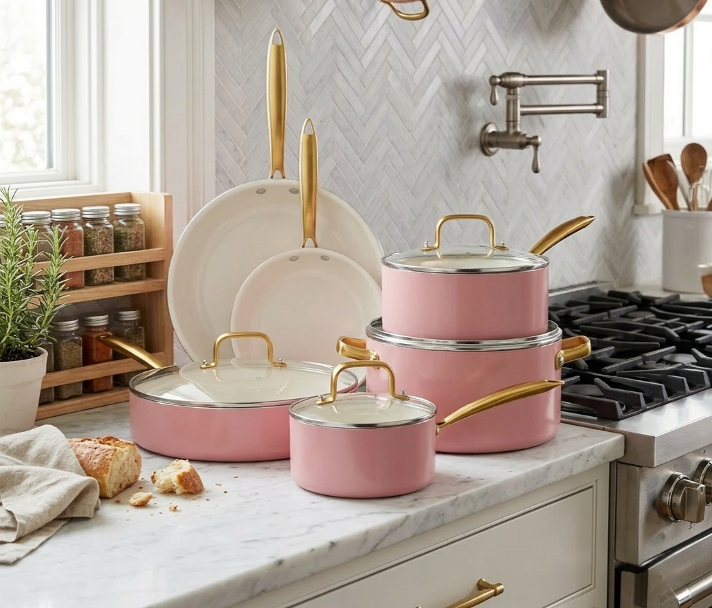 15-Piece Ceramic Cookware Set