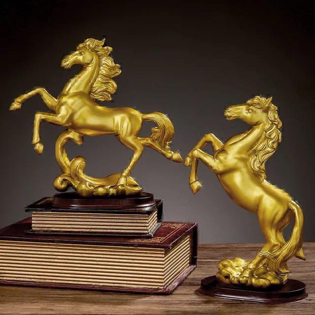 Gold Decorative Horse Sculpture