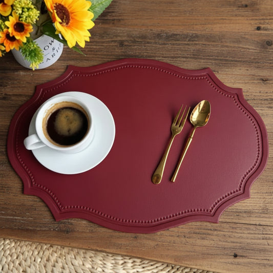 6 Piece Nordic Leather Anti-Slip Table Mats