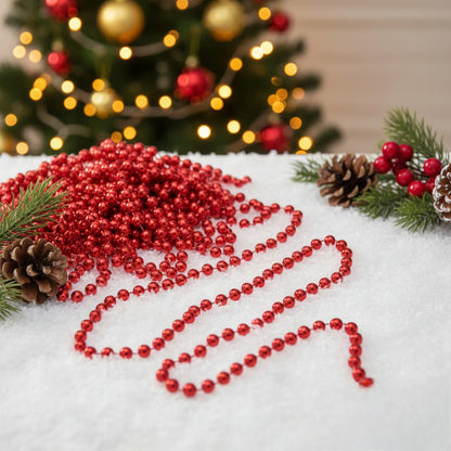 10 Meter Decorative Bead String in Gold and Red