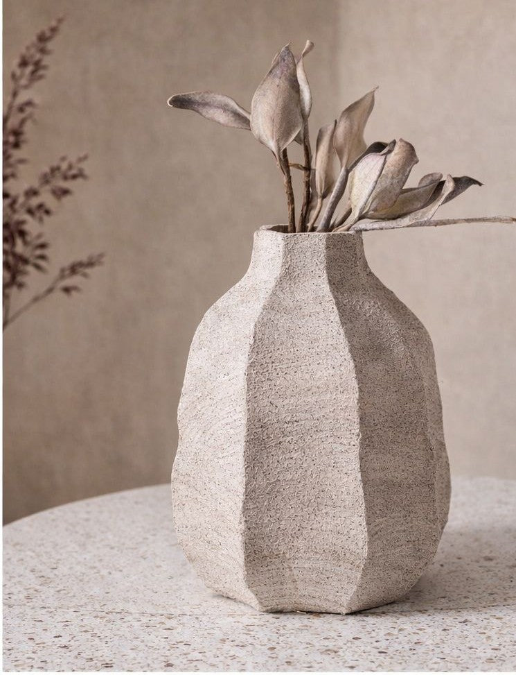 Stone Petal Vase