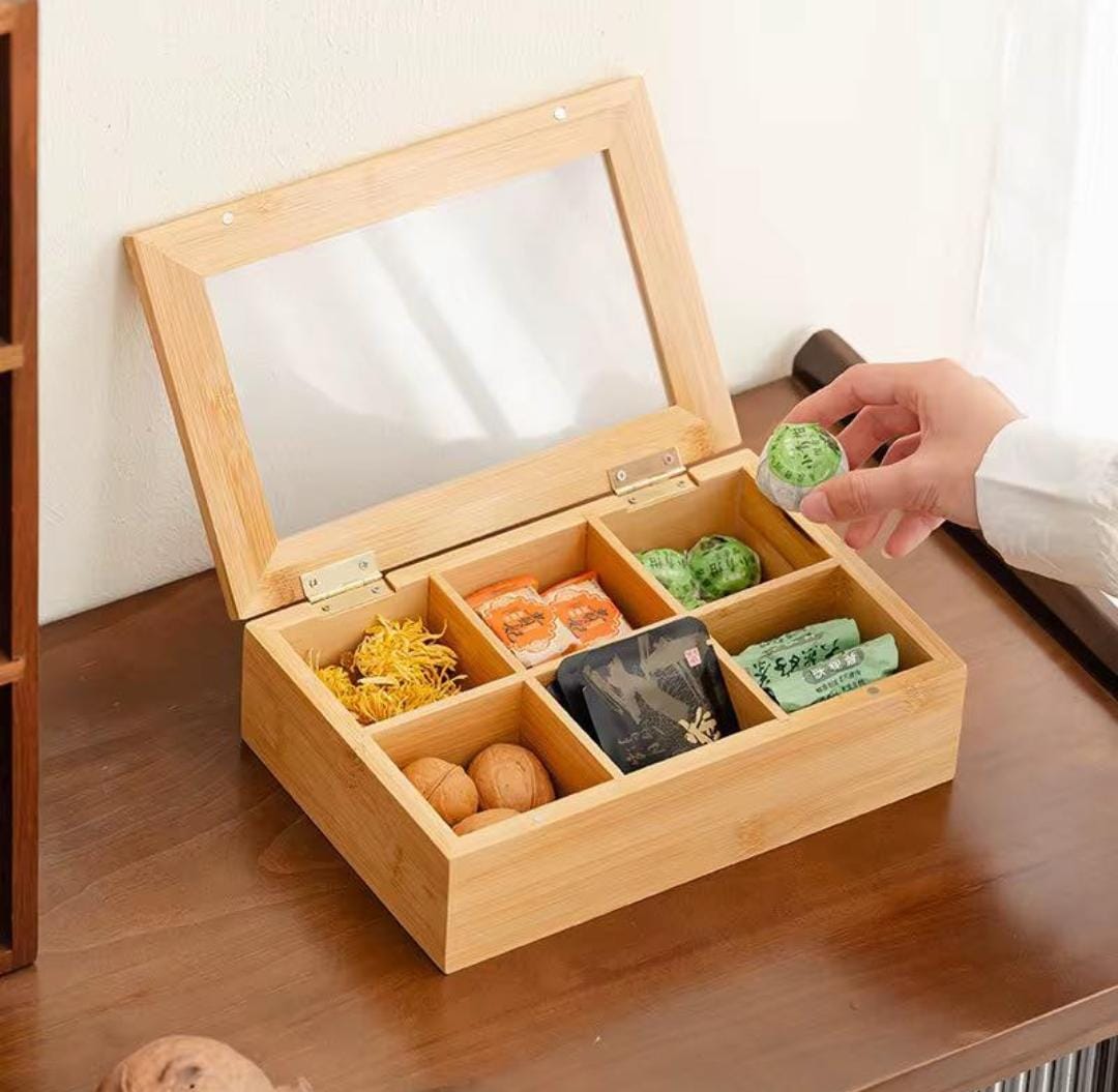 6 slots tea bags organiser