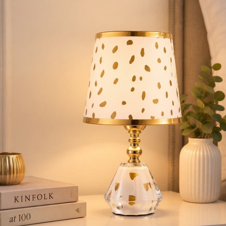 Golden Polka Bedside Table Lamp