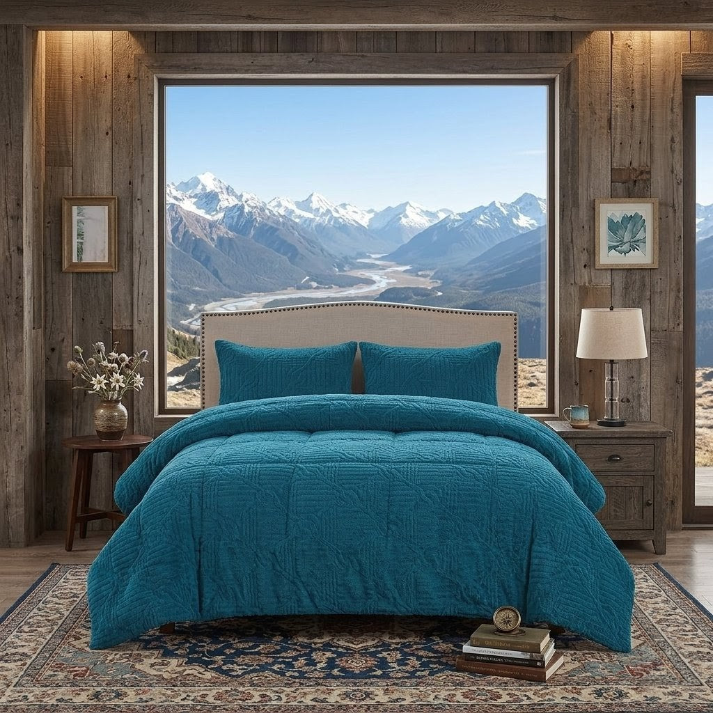 Warm Woolen Duvet Set 6×7ft with Bedsheet and Pillowcases