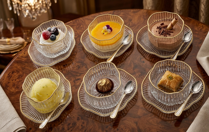 12-Piece Glass Cup And Saucer Set