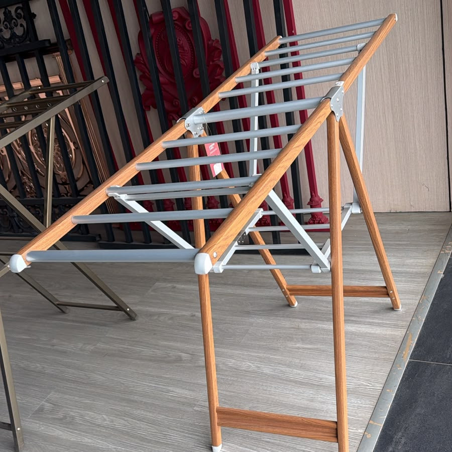 Wood & Aluminium rod Outdoor Foldable Drying Rack  (136*40*88  L*W*H)
