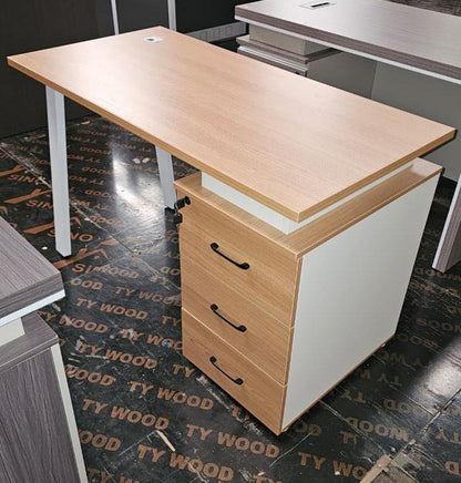 1.4Meter Office Desk with 3 Drawer Pedestal Storage