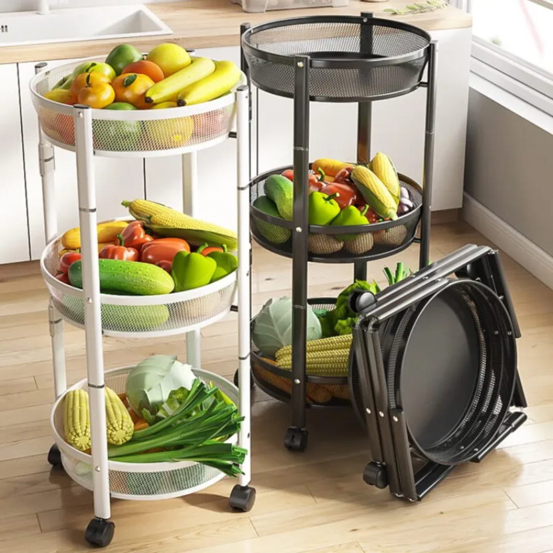 360° Foldable Rotating Multipurpose Storage Rack