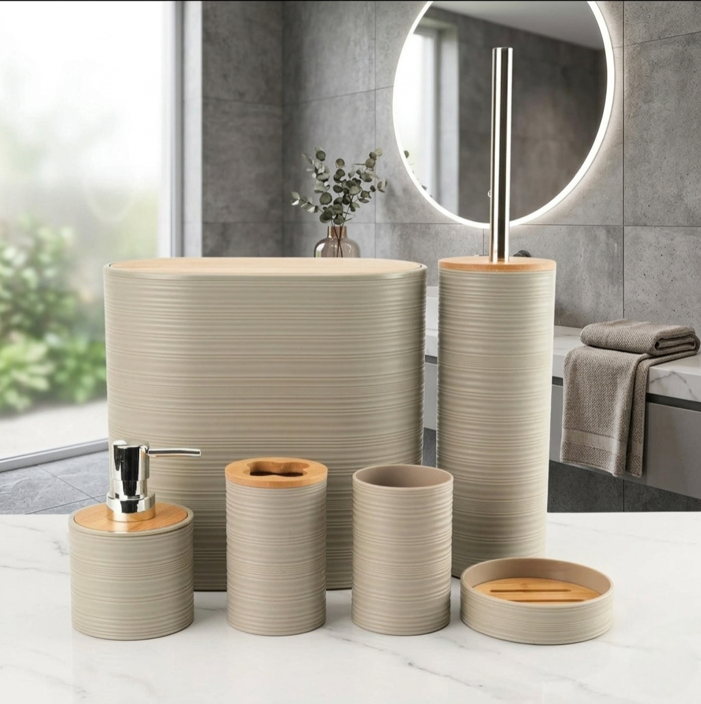 6 Piece Bathroom Accessories Set