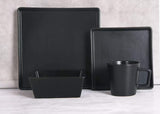 24-Piece Black Dinner Set