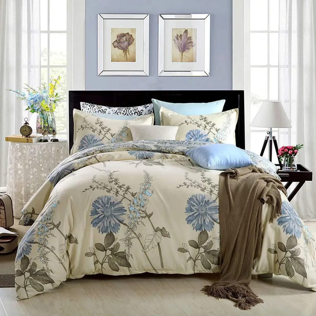 Duvet cover bedding set with bedsheet and pillowcases available in 5x6 and 6x6 sizes