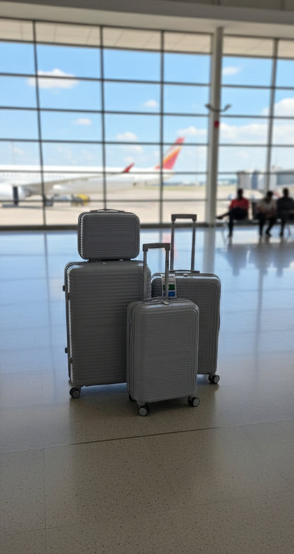 4 in 1 Unbreakable Suitcase Set With Expansion Zip