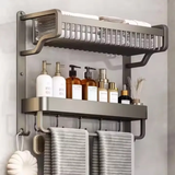 2 Tier Aluminum Bathroom Rack Organizer