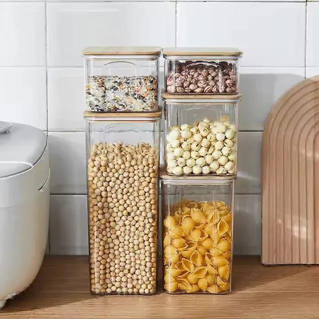 8Pcs Airtight Acrylic Pantry Storage Containers