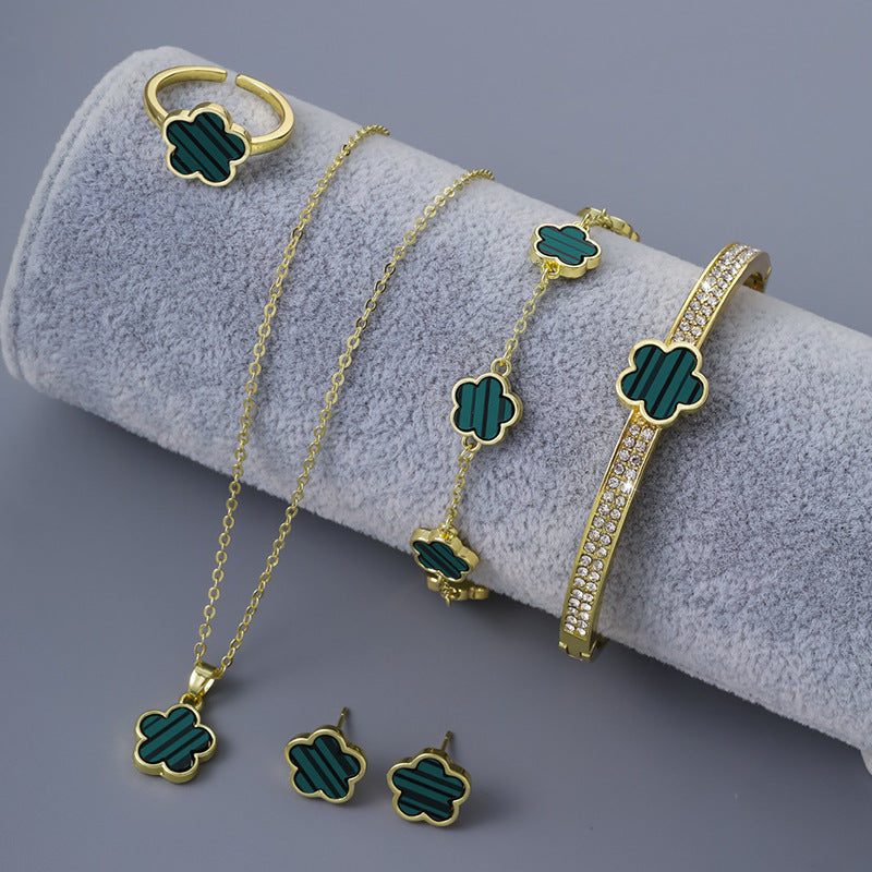 5Pc Floral Ladies Jewellery Set