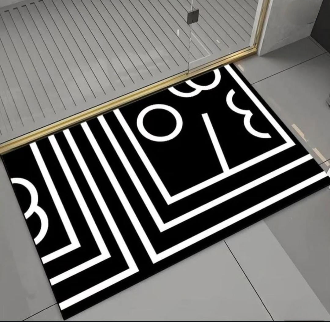 Geometric Pattern Door And Bath Mat