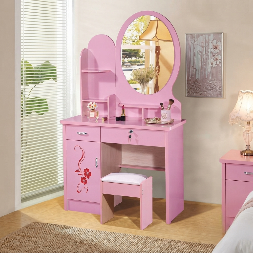 Dressing Table with Mirror and Drawers
