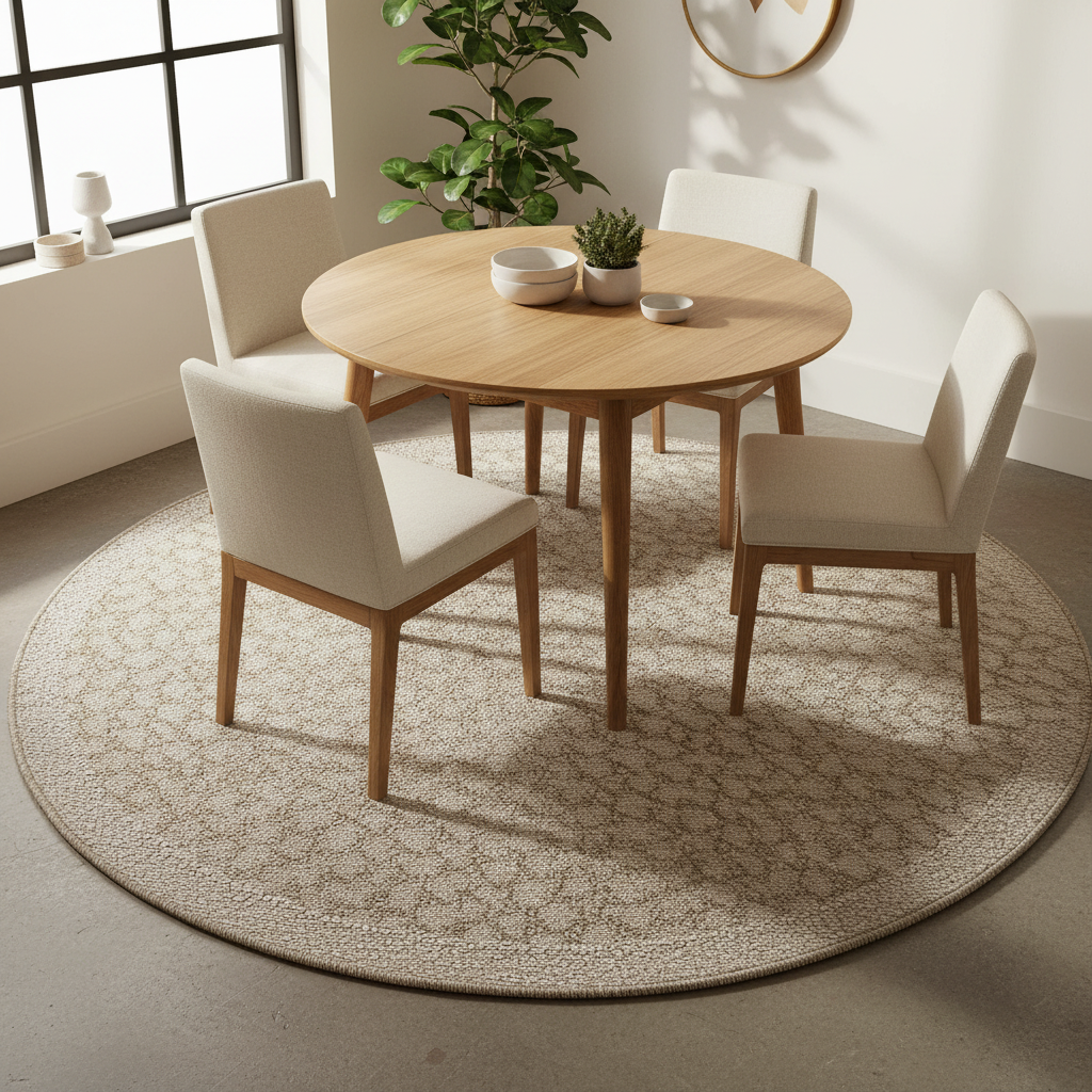 Oriental Weavers Oria Round Diamond Flat Weave Rug KBORIE214