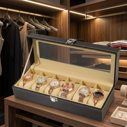 6 Slot Watch Organizer Storage Box