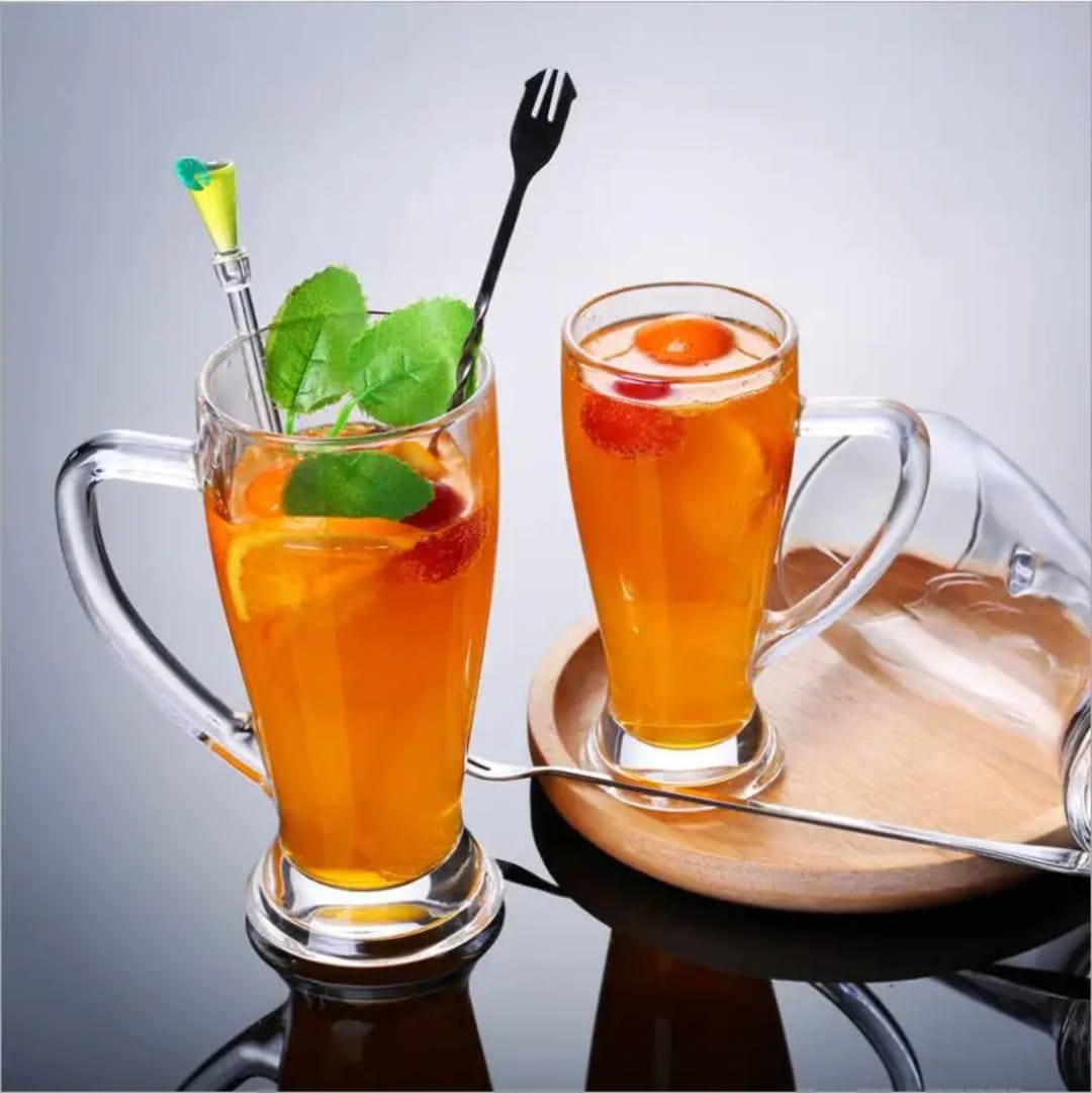 Royal vintage style glass coffee cup with 320ml capacity made of clear glass