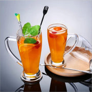 Royal vintage style glass coffee cup with 320ml capacity made of clear glass