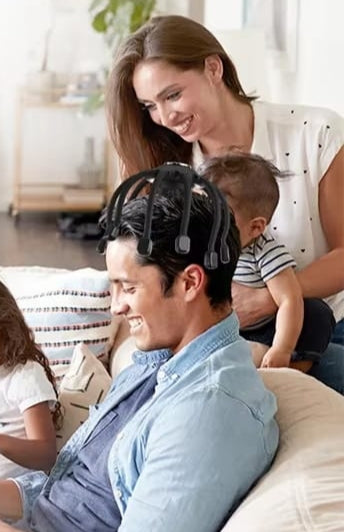 Electric octopus claw wireless head massager with vibration and Bluetooth music.
