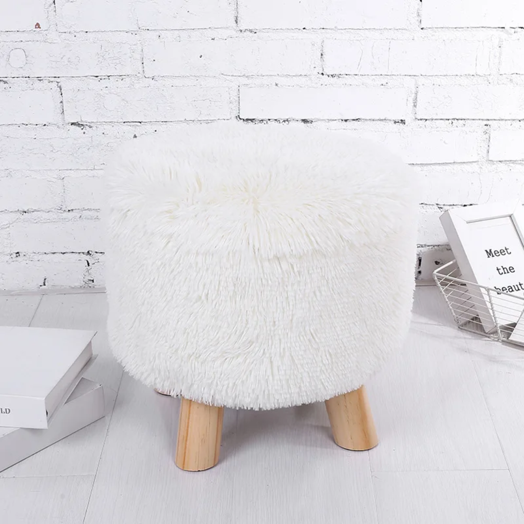 Faux Fur Stool 30cm