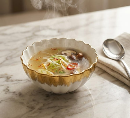 6Pcs Shell Round Soup Bowl Set