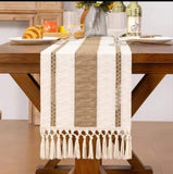 Bohemian Style Table Runner With Tassels