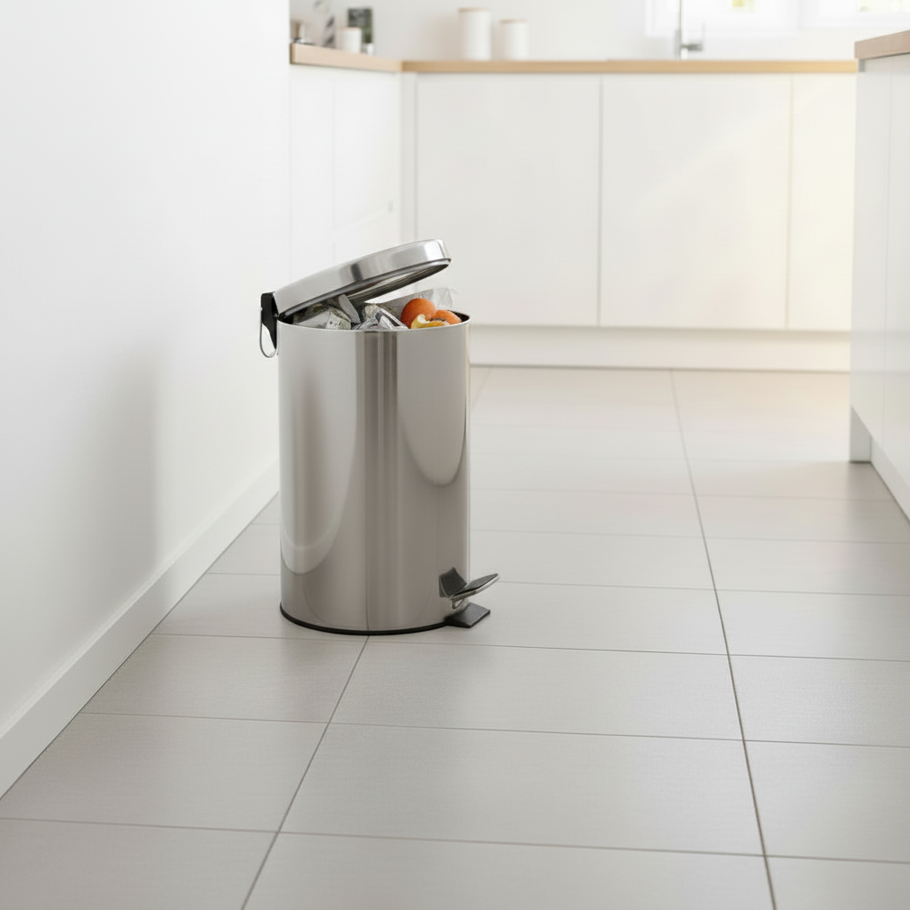Stainless Steel Pedal Dustbin with Plastic Inner Bucket