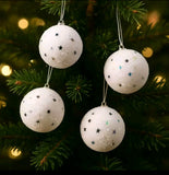 6Pcs Snow White Decorative Balls