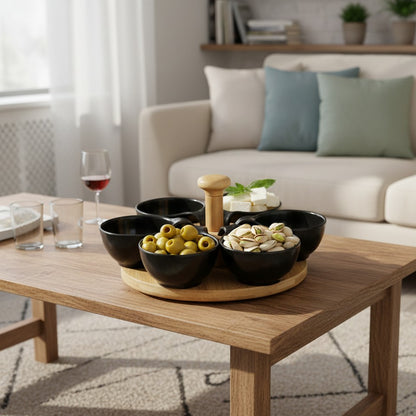 6Pc Ceramic Appetizer Serving Bowls