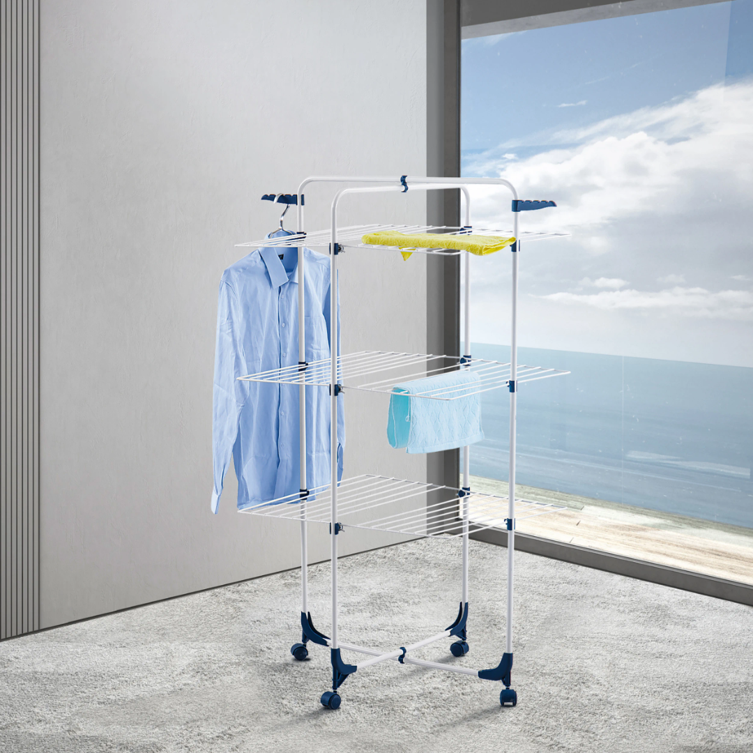 Three Tier Drier Clothes Rack Foldable 3-Tier Clothes Drying Rack – Dawood Lifestlye & Gadgets Ke