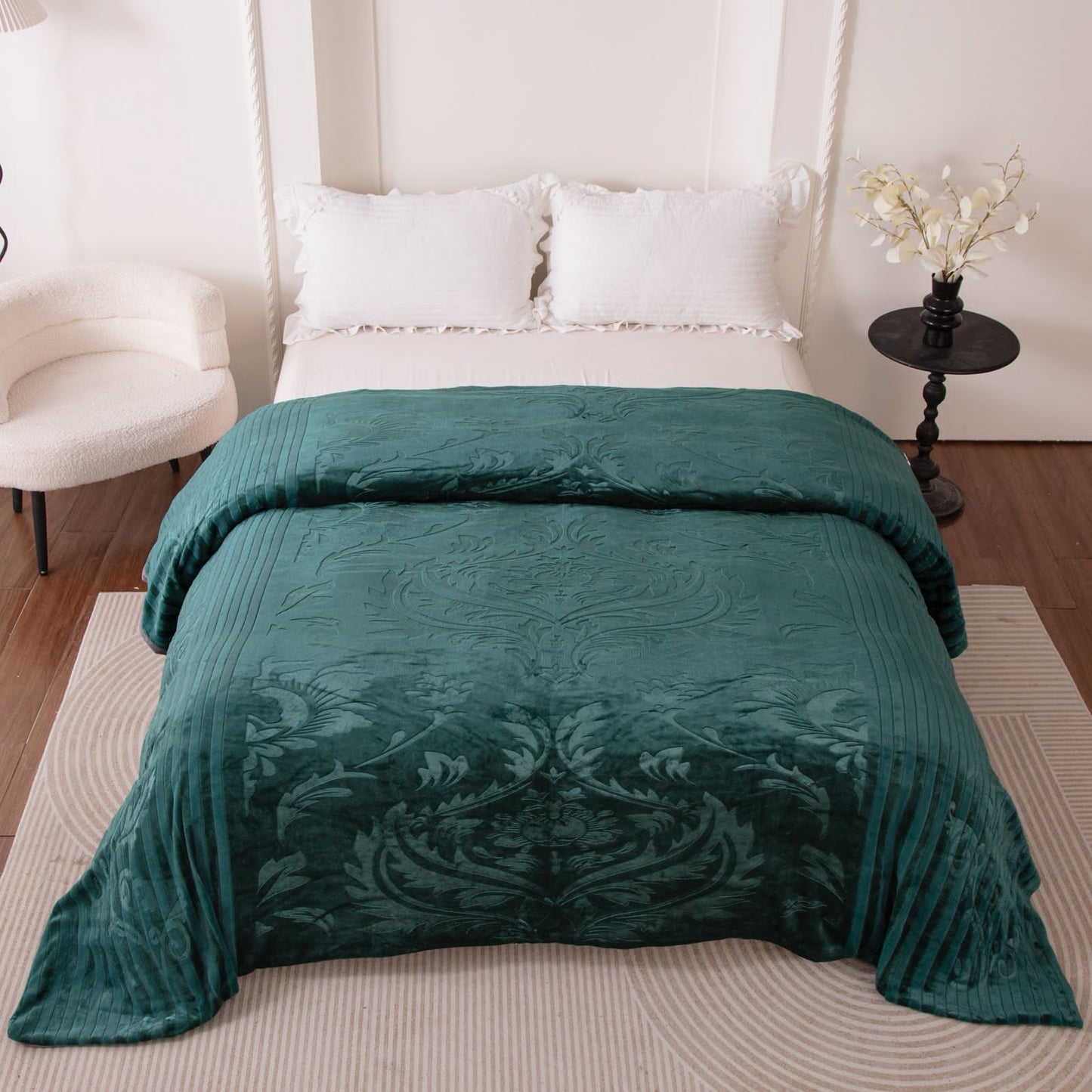 Warm soft silk duvet set with 1 bedsheet and 2 pillowcases, 6x7 feet