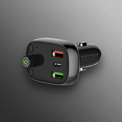 Car Bluetooth FM Transmitter with Triple USB Car Charger