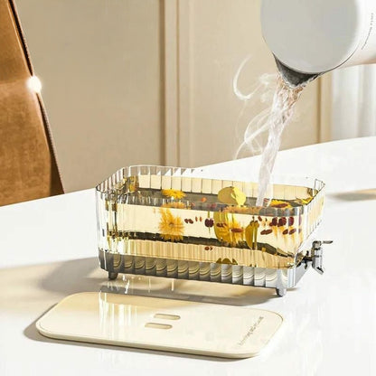 Glass Beverage Dispenser With Clamp Lid – 5.3L