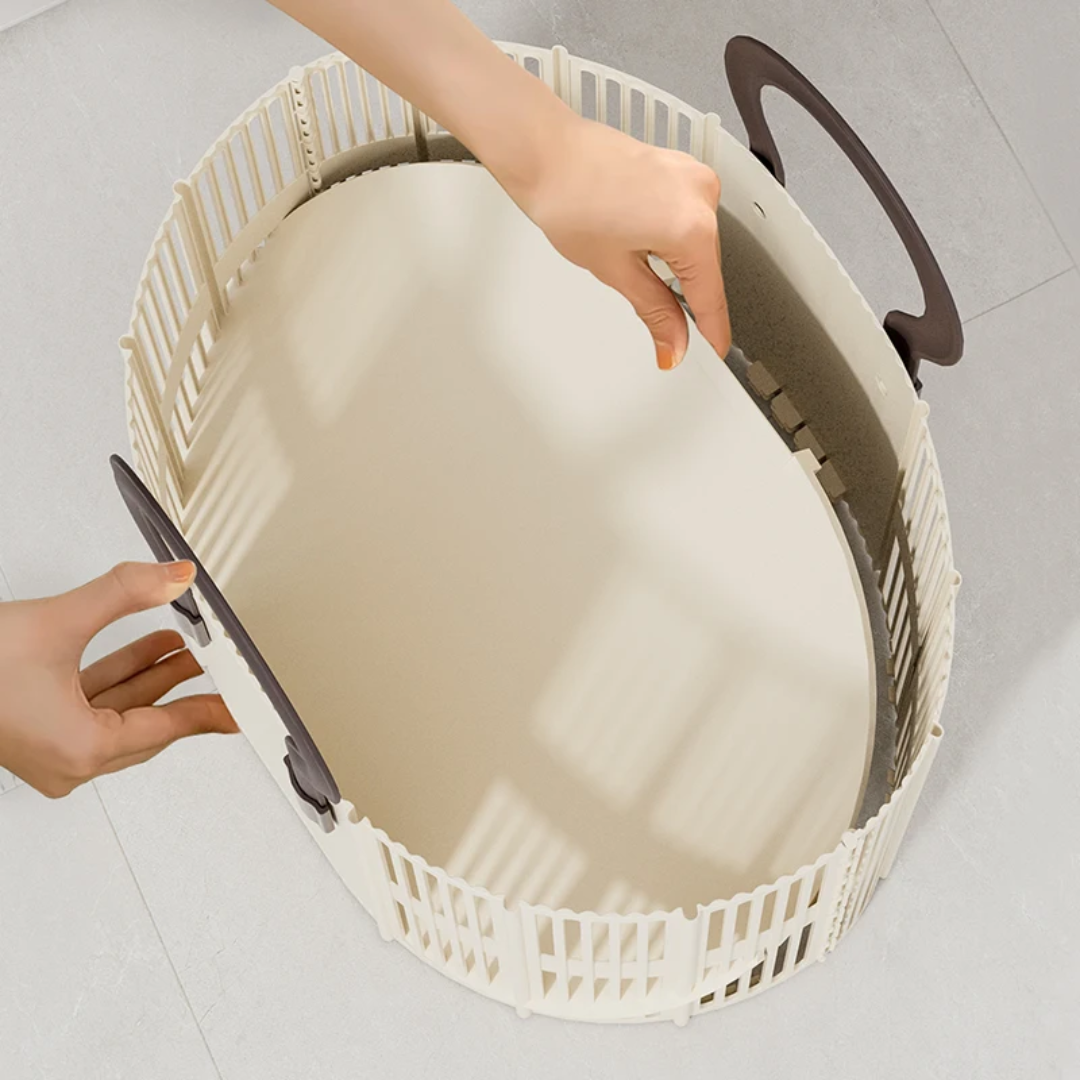 Foldable Laundry / Toy Basket with Handle